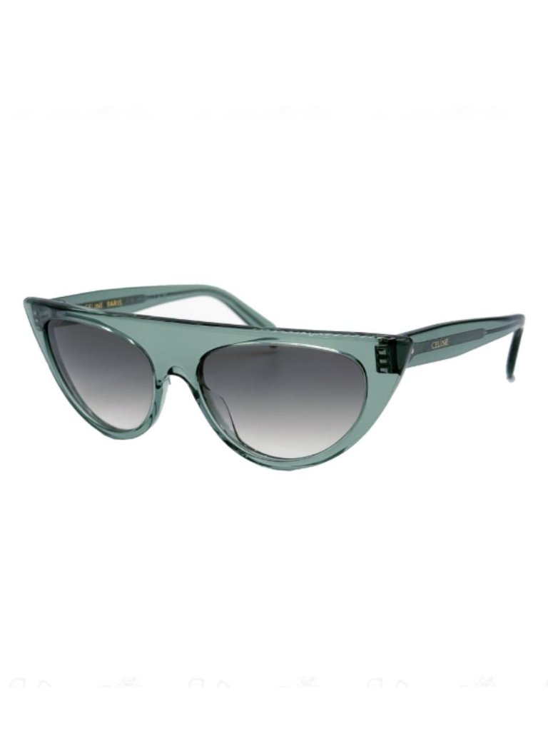 New Celine Cat Eye Sunglasses Cl40228i 93b Celine Green Grey Gradient Eyewear